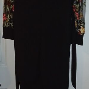 SHEIN Black V-Neck Dress